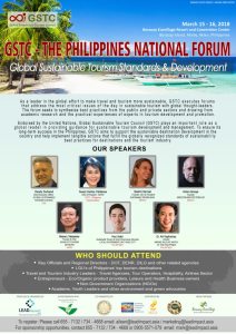 Philippines National Forum on Global Sustainable Tourism Standards & Management to be held