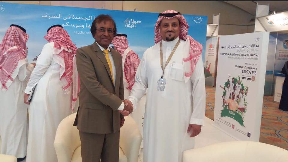 Minister Anil Gayan of Mauritius at the 10th edition of Riyadh Travel Fair