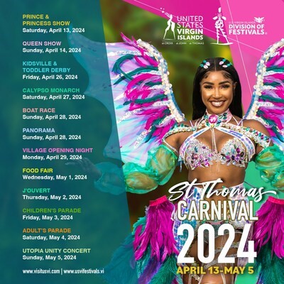 US Virgin Islands St. Thomas 2024 Carnival Dates Announced