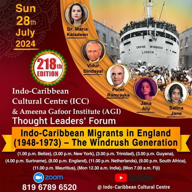 The Windrush Generation: Indo-Caribbean Migrants in England ( 1948-1973 )